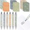 24Pcs Flower Ballpoint Pens and Notepads Set Floral Retractable Pens with Notebooks